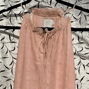 HD Pale Pink Silk Halter Top size 04
